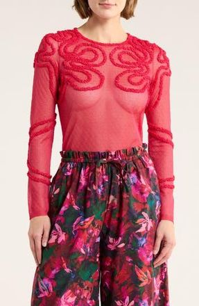 Ulla Johnson Carys Sheer Top in Cosmos at Nordstrom Rack, Size X-Large