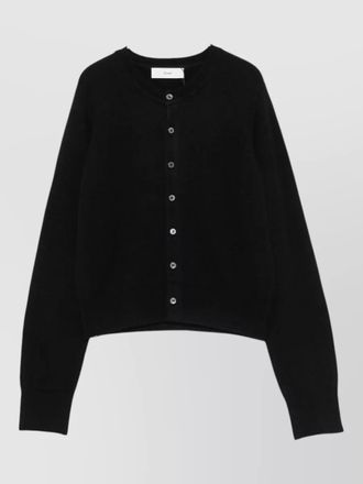 Dunst fine-knit wool round-neck cardigan