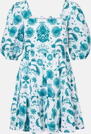 Heidi Klein Abito corto Kos in lino con stampa paisley