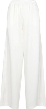 Fay Regular Fit Jersey Broeken - Dames - Wijde Broeken - Wit - XS - Polyester - Broeken