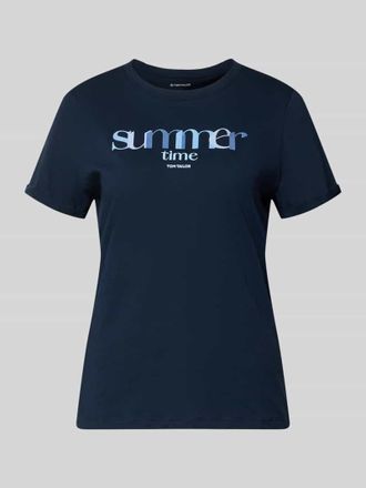 Tom Tailor Regular Fit T-Shirt aus reiner Baumwolle in Marine, Gr&ouml;&szlig;e XXXL