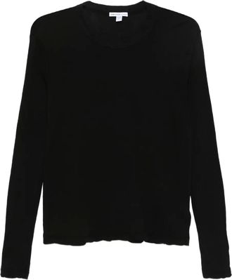 James Perse Top corto a maniche lunghe - Nero