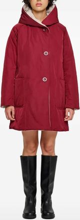 OOF Wear hooded button-fastening jacket - women - Nylon - M - Red