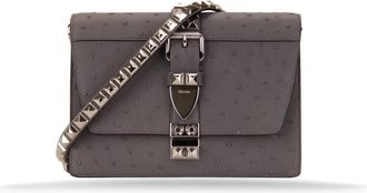 Prada Tassen, Dames, Grijs, ONE Size, Leer, Schoudertas