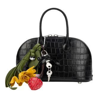 Self Portrait Bolso de Mano Mini Efecto Caim&aacute;n - Bags - Mujer - Negro - ONE SIZE