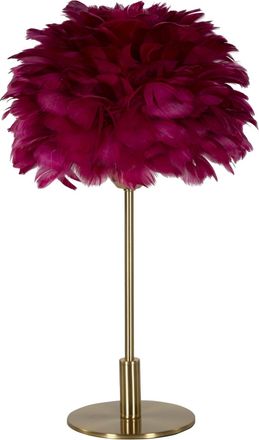 Mauro Ferretti L&aacute;mpara de metal con plumas rojas &oslash; 30x50 cm