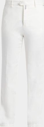 Kiton Men & apos;s Lyocell Stretch Straight Leg Flat-Front Pants