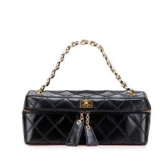 Chanel Pre-owned Leather chanel-bags - Dames - Pre-owned - Zwart - Maat: ONE Size Leer