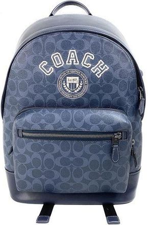 Coach Womens Backpack Denim-Black Cowhide