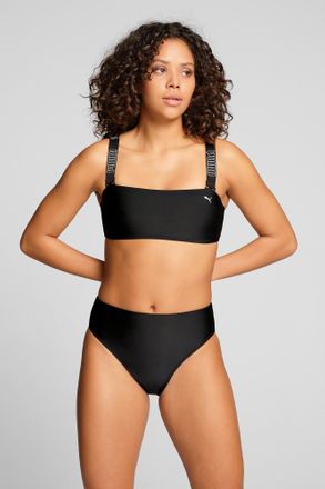Puma Bandeau-Bikini-Top PUMA PUMA SWIM WOMEN BANDEAU TOP, Damen, Gr. L, N-Gr, schwarz, Obermaterial: 80% Polyamid, 20% Elasthan, Bikini-Oberteile Bandeau-B