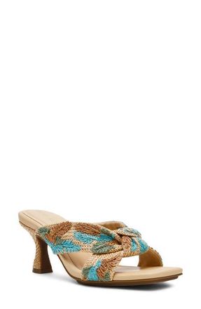 Anne Klein Jezebel Sandal in Raffia Multicolor at Nordstrom, Size 7.5