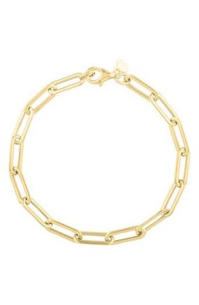 Queen Jewels Paper Clip Chain Bracelet in Gold at Nordstrom Rack, Size 7