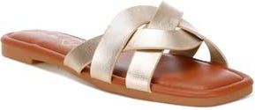 London Rag Dickery Slide Sandal in Gold at Nordstrom Rack, Size 8.5