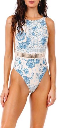 Agua Bendita Dome High Neck One-Piece Swimsuit in Multicolor at Nordstrom, Size X-Large