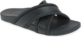 Olukai Ani Water Resistant Crisscross slide Sandal in Lava Rock /Lava Rock at Nordstrom, Size 11