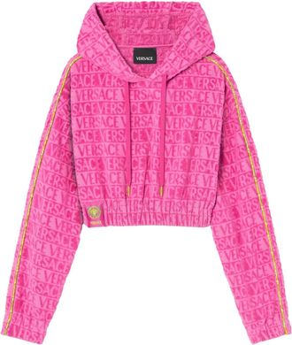 Versace Felpa I Love Baroque con cappuccio - Rosa