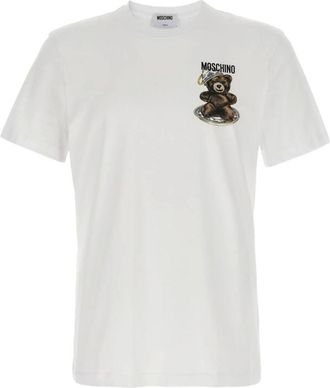 Moschino Tops, Heren, Wit, S, T-shirts en Polos met Teddybeermotief