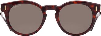 Calvin Klein Brown Oval Unisex Sunglasses CK21527S 220 50