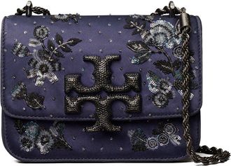 Tory Burch Eleanor Embellished Satin Small Convertible Shoulder Bag