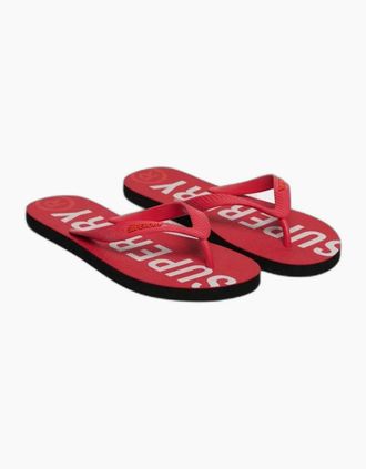 Superdry Mens Superdry Mens Core Essential Flip Flops - Red - Size: 12 - 13 uk