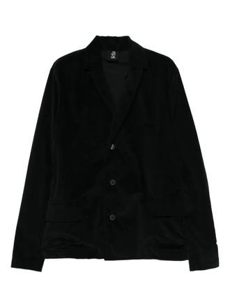 Thom Krom single-breasted velvet blazer - men - Elastane/Polyester/Cotton/Cotton/Viscose - S - Black