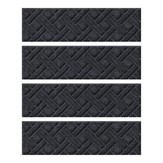 Frontgate Set of 4 WaterHog Lattice Stair Tread Mats - Evergreen - Frontgate