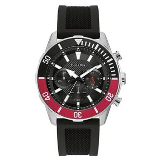 Bulova Chronograph Quartz Black Dial Mens Watch 98A258