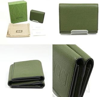 Gucci Vintage, unisex, Groen, ONE Size, Leer, Pre-owned Vintage Wallet