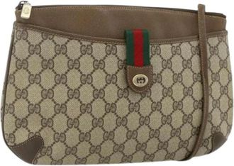 Gucci Pre-owned Cross Body Bags, female, Beige, Size: ONE SIZE Pre-owned Vintage Shoulder Bag