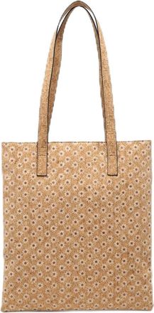 Generic Womens Cork Tote Bag, Ladies Shoulder Handbag with Multiple Compartments, Printed Pattern Design, 35x30x5 cm (White Daisy)