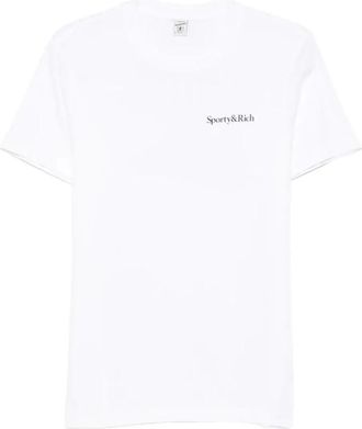 Sporty & Rich Tops, Dames, Wit, L, Katoen, Retro Sporty Health Is Wealth T-Shirt