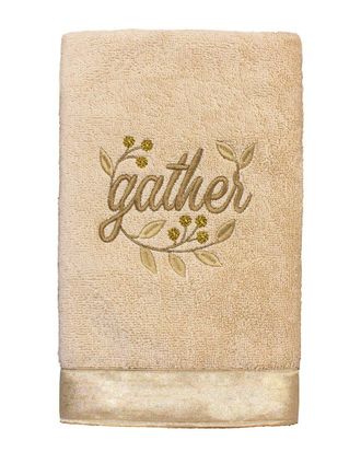 Linum Home Textiles Gather Embroidered Turkish Cotton Hand Towel