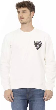 Automobili Lamborghini White Cotton Mens Mens Sweater
