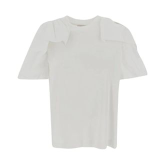 Alexander McQueen Katoenen T-shirt - Dames - Tops - Wit - Maat: S Katoen