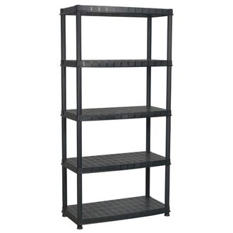 vidaXL Estante De Almacenaje 5 Niveles Negro Pl&aacute;stico 85x40x185 Cm Vidaxl