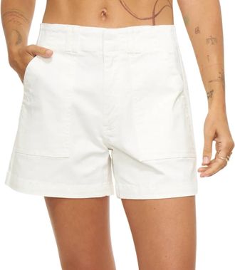 Pistola Denim Marissa High Rise Utility Short In White