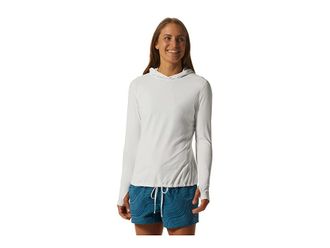 Mountain Hardwear Crater Laketm Long Sleeve Hoody Womens Sweatshirt Fogbank : LG, Jersey/Polyester/Elastane