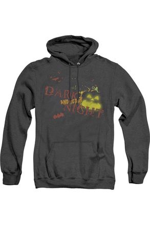 Gildan Batman Dark And Scary Night Adult Heather Hoodie / Hooded Sweatshirt