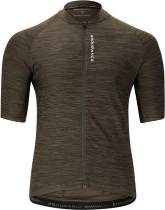 ENDURANCE Logan Cycling/MTB Melange S/S Jersey Velotrikot f&uuml;r Herren | braun