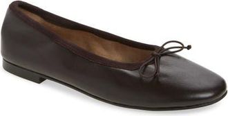 Tony Bianco Chelsea Ballet Flat in Chocolate Nappa at Nordstrom, Size 9.5