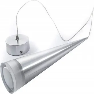 Trade Shop Trade Shop Traesio - Trade Shop - Pendente Lampada Lampadario Conico Allungato Acciaio a Soffitto Luce Led Applique Design