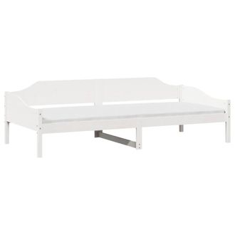 Berkfield Home Modern Bed Frame without Mattress White 90x190 cm Single Solid Wo