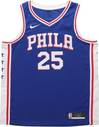 Nike 2020 Philadelphia 76ers Sports Jersey Mens Dungeon Blue CW3678-498