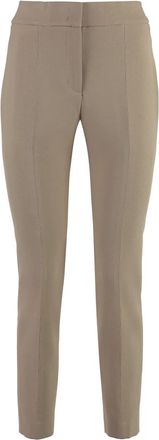 PESERICO Stretch Gabardine Cigarette Broek - Dames - Slim Fit Broeken - Beige - 3XL - Katoen - Broeken