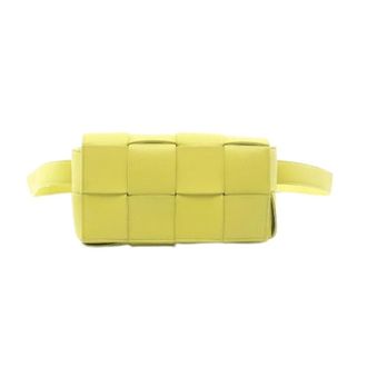 Bottega Veneta Pre-owned Belt Bags, male, Yellow, Size: ONE SIZE Pre-owned Cassette Leather Belt Bag