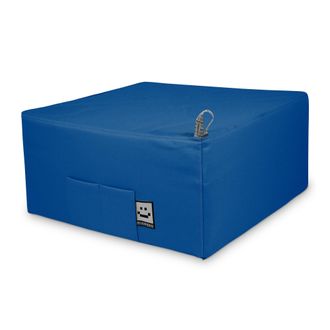 Happers Happers - Puff Cama Individual Para Una Persona Polipiel Azul &Uacute;nico Azul
