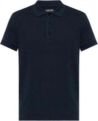 Tom Ford Piquet Polo - Heren - Polos - Blauw - 2XL - Katoen - Tops