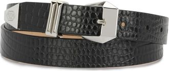 Philipp Plein Leather Belt Cocco - Dames - Riemen - Zwart - 75 CM - Leer - Accessoires
