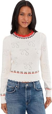 Free People Tilly Pullover Womens Sweater Coconut Milk Combo : LG (Womens 12-14), Acrylic/Cotton/Elastane