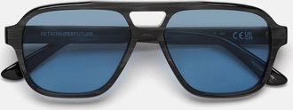 Retro Superfuture Sunglasses Maneval Black Cat 0 Jt Black/Blue Unisex